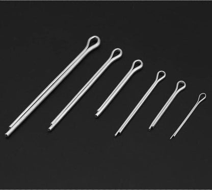 KIT 555 COPPIGLIE PERNI FERMI DI SICUREZZA IN ACCIAIO ASSORTIMENTO VARIE MISURE