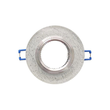10 PORTA FARETTO DA INCASSO SUPPORTO TONDO PORTAFARETTI VETRO COLOR ARGENTO P15