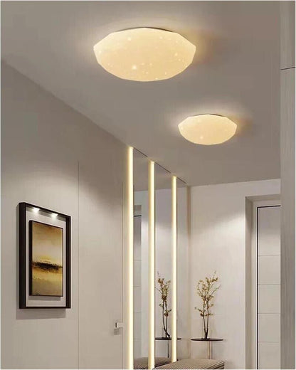 PLAFONIERA LED LUCE CALDA LAMPADARIO DA SOFFITTO EFFETTO BRILLANTINI 36 W C0236C