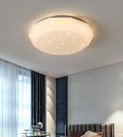 PLAFONIERA LED LUCE CALDA LAMPADARIO DA SOFFITTO EFFETTO BRILLANTINI 36 W C0236C