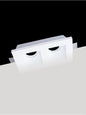 PORTAFARETTO INCASSO IN GESSO SCOMPARSA DOPPIO DIFFUSORE QUADRATO GU10 GS24