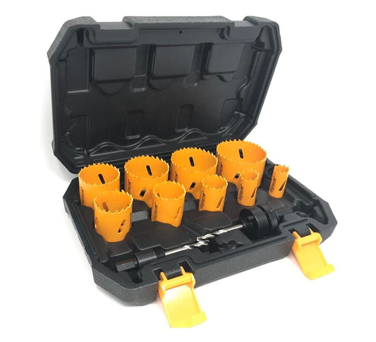 KIT 12 FRESE SEGHE BI METAL FRESA A TAZZA SEGA PER FORARE ACCIAIO LEGNO PLASTICA