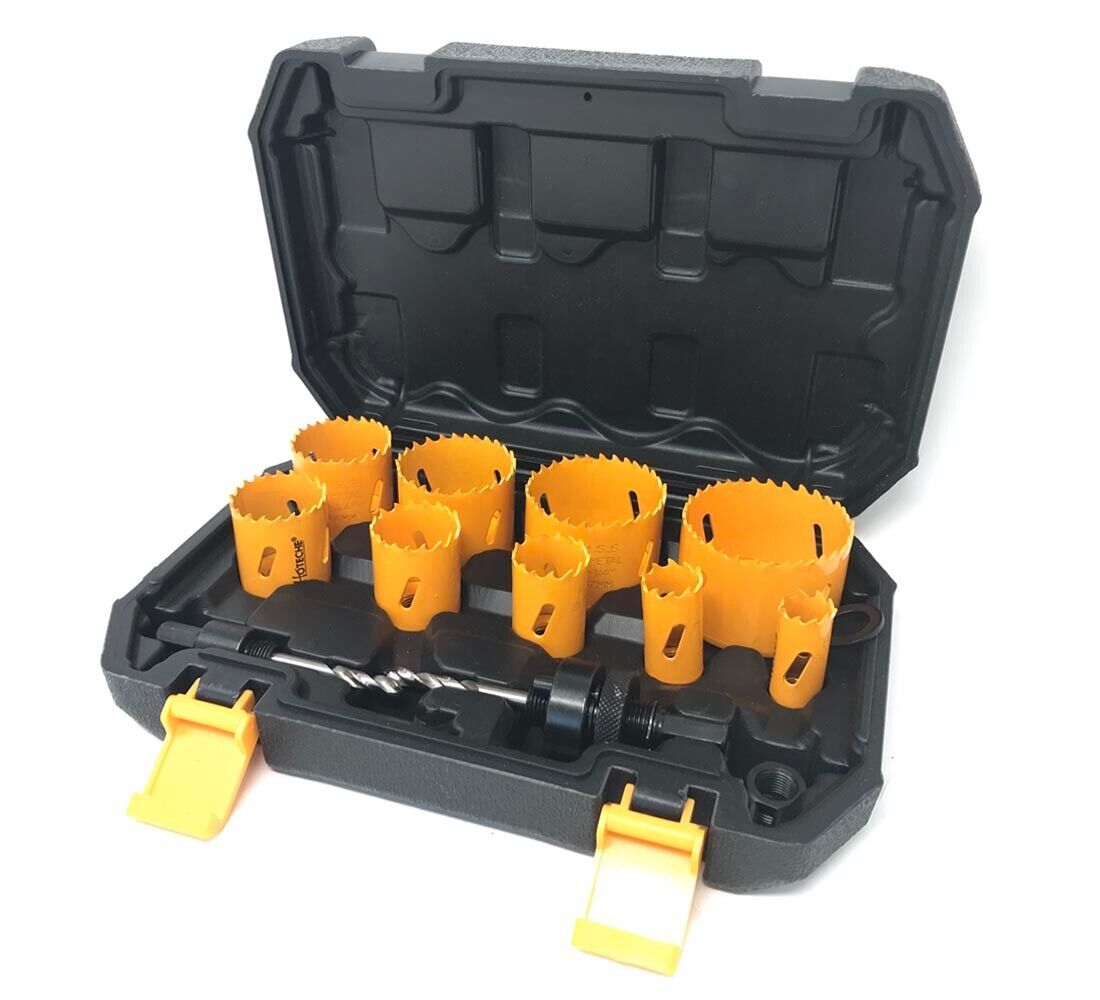 KIT 12 FRESE SEGHE BI METAL FRESA A TAZZA SEGA PER FORARE ACCIAIO LEGNO PLASTICA