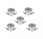 KIT 5 FARETTI LUCE ROSSO FARETTO LED A INCASSO 1 WATT TRASFORMATORE SILVER P31