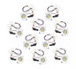 KIT 10 FARETTI A INCASSO FARETTO LED LUCE CALDA 3000 1 W BORDO BIANCO P31