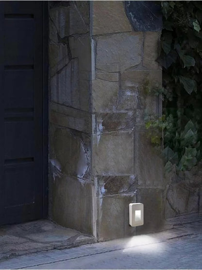 APPLIQUE LED LUCE BIANCA FARETTO 12 W SEGNAPASSI A MURO ESTERNO BIANCO IP65 ES62