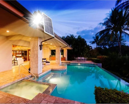 FARO LED PANNELLO SOLARE CREPUSCOLAE FARETTO 10 W LUCE BIANCA TELECOMANDO