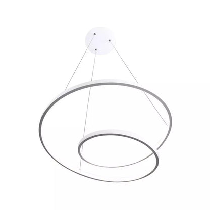 LAMPADARIO LED A SOSPENSIONE ANELLI INCROCIATI 38 W LUCE BIANCA CALDA NATURALE