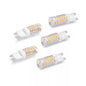 5 LAMPADINE G9 LAMPADINA LED 4.8 W = 60 W LUCE CALDA PER LAMPADARIO APPLIQUE