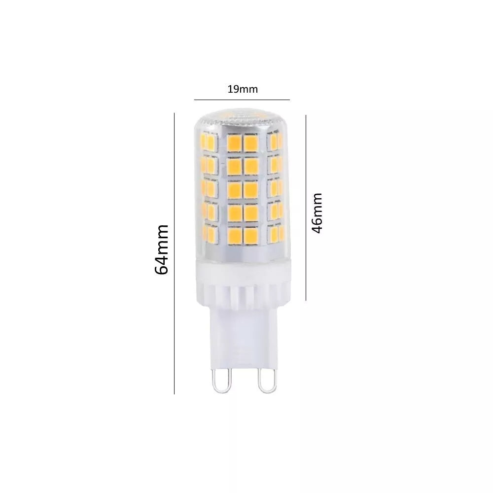 5 LAMPADINE G9 LAMPADINA LED 4.8 W = 60 W LUCE CALDA PER LAMPADARIO APPLIQUE