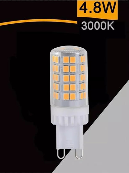 5 LAMPADINE G9 LAMPADINA LED 4.8 W = 60 W LUCE CALDA PER LAMPADARIO APPLIQUE