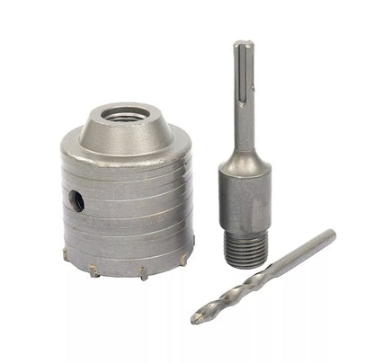 FRESA TAZZA CAROTATRICE MURO 80 MM ASTA PROLUNGA 9 CM X TRAPANO ATTACCO SDS PLUS