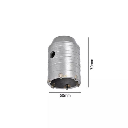 FRESA TAZZA CAROTATRICE 50 MM ASTA PROLUNGA 9 CM PER TRAPANO ATTACCO SDS PLUS