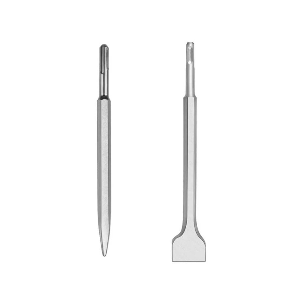 PUNTE E SCALPELLI PER TRAPANO DEMOLITORE ATTACCO SDS PLUS SET 10 PZ IN VALIGETTA