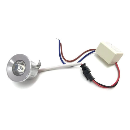 KIT 5 FARETTI LUCE BIANCA FARETTO LED 1 WATT A INCASSO  SILVER P31-5F