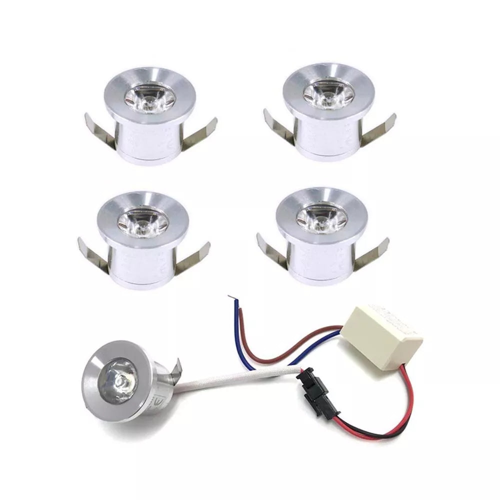 KIT 5 FARETTI LUCE CALDA 3000K FARETTO LED A INCASSO SILVER P31-5C