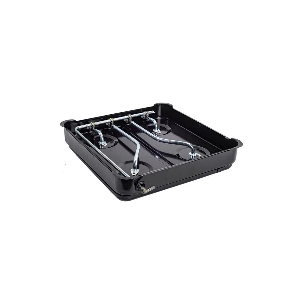 FORNELLO A GAS GPL CUCINA DA CAMPEGGIO CASA 4 FUOCHI PIASTRA QUADRUPLO NERO