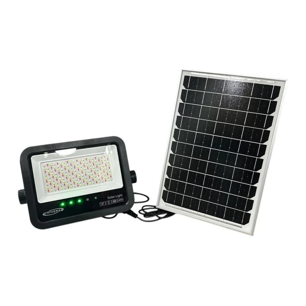 FARO LED RGB PANNELLO SOLARE 30 W TELECOMANDO FARETTO SENSORE CREPUSCOLARE IP65