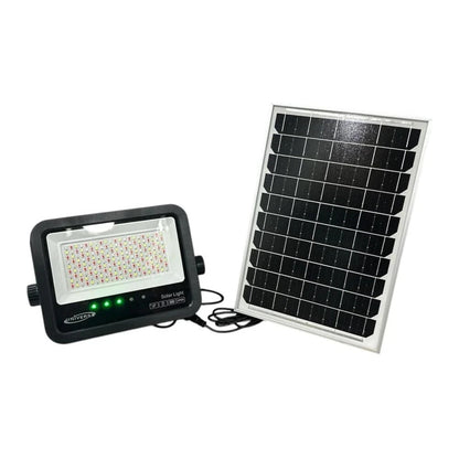FARO LED RGB PANNELLO SOLARE 30 W TELECOMANDO FARETTO SENSORE CREPUSCOLARE IP65