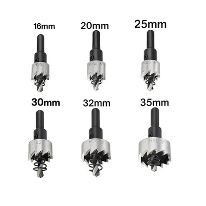 SET 6 FRESE A TAZZA FRESA IN METALLO DURO PER FERRO ALLUMINIO 16 20 25 30 35 MM