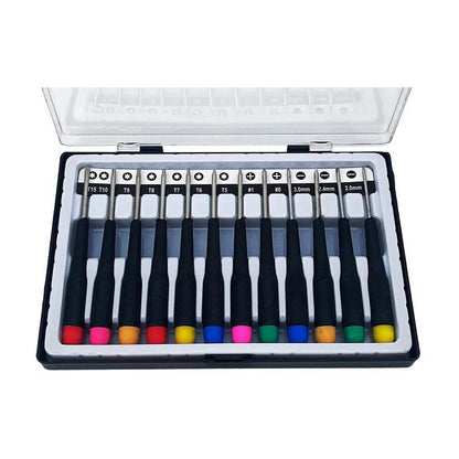 SET 12 CACCIAVITI DI PRECISIONE PUNTA TAGLIO TORX STELLA PER CELLULARI OROLOGI
