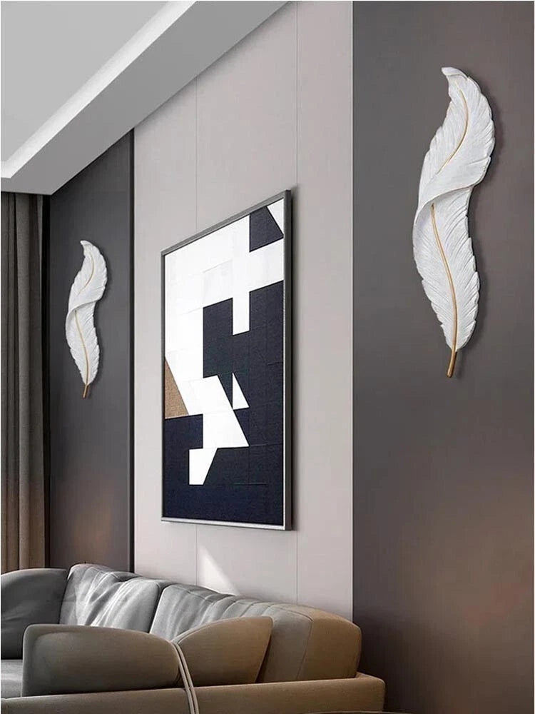 APPLIQUE LED A FORMA DI PIUMA LAMPADA LUCE BIANCA CALDA NATURALE 12 W 3 CCT