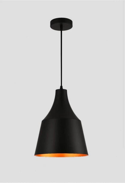 LAMPADARIO A SOSPENSIONE PARALUME A CUPOLA PORTALAMPADA E27 MODERNO NERO