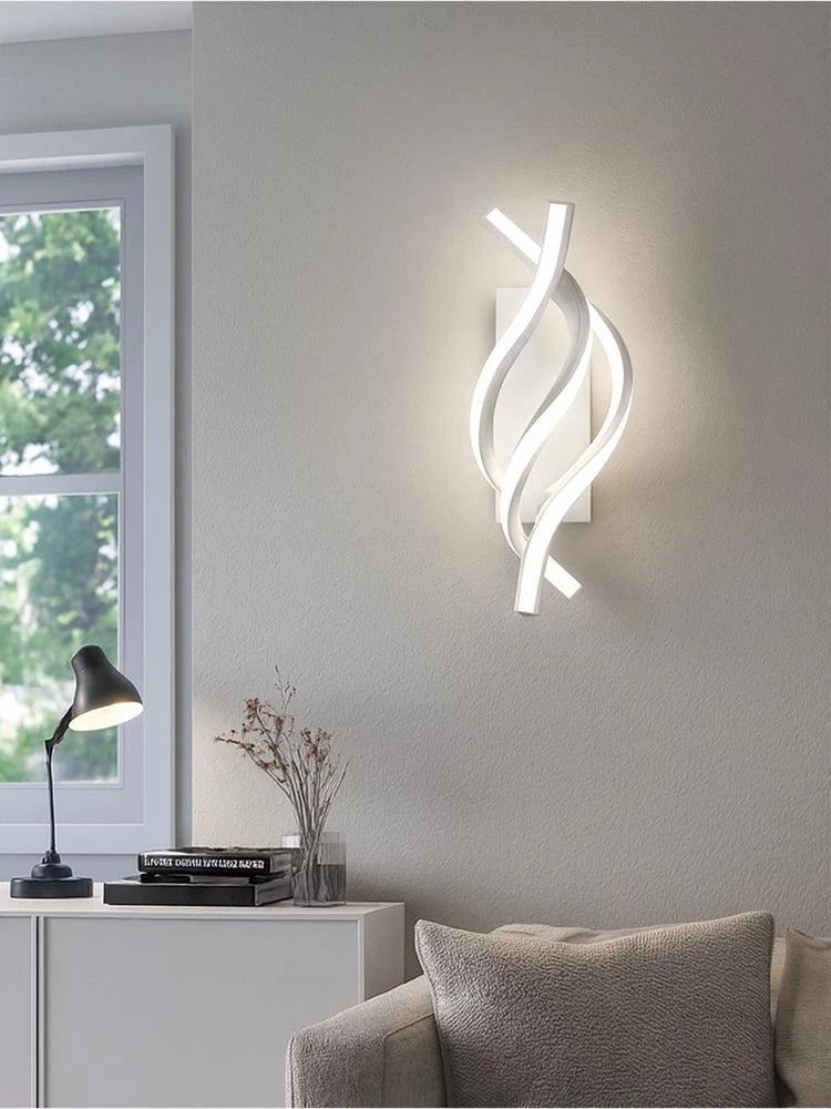 APPLIQUE LED LUCE BIANCA CALDA NATURALE LAMPADA A SPIRALE 12 W 3 CCT AQ23