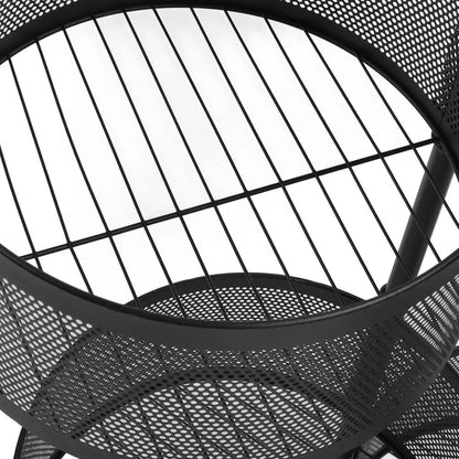 CARRELLO IN METALLO 5 RIPIANI GIRA 360° CESTO PORTA FRUTTA VERDURA 4 RUOTE 90 CM