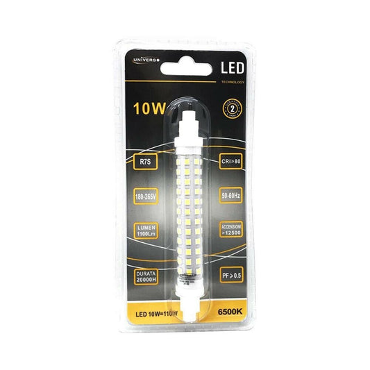 LAMPADINA LED 10W LUCE BIANCA . ATTACCO R7S LAMPADA RICAMBIO PER FARO 6500K