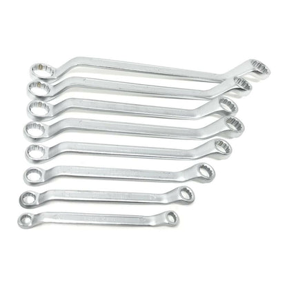 SET 8 CHIAVI INGLESI POLIGONALI PIEGATE A STELLA CHIAVE DOPPIA DA 6 A 22 MM