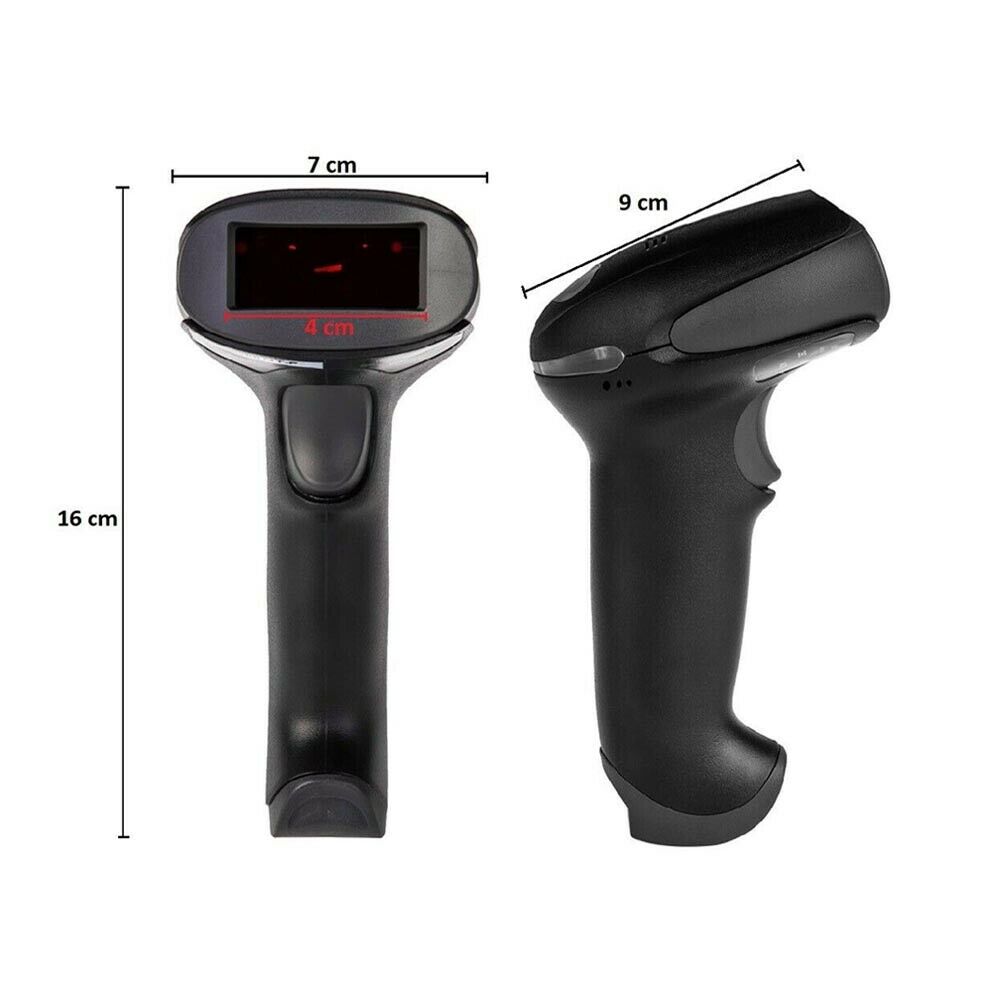 SCANNER WIRELESS LETTORE CODICE A BARRE PISTOLA BAR CODE 1D LASER WIFI