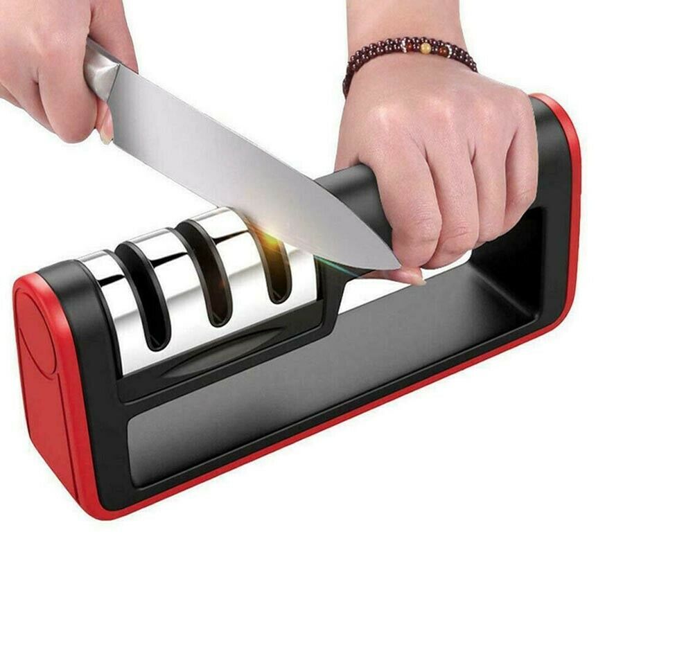AFFILACOLTELLI DA CUCINA 3 FESSURE PER LAME CERAMICA ACCIAIO DIAMANTE