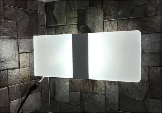 APPLIQUE IN VETRO DA PARETE LUCE BIANCA LAMPADA LED INTERNO 8W