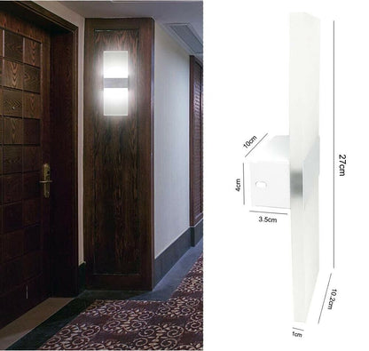 APPLIQUE IN VETRO DA PARETE LUCE BIANCA LAMPADA LED INTERNO 8W