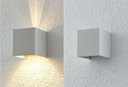 APPLIQUE DA PARETE ESTERNO FARETTO LED LUCE NATURALE 4000K 12 W IP65 ES46 GRIGIO