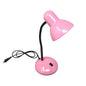 LUMETTO DA SCRIVANIA BRACCIO SNODABILE LAMPADA PORTA LAMPADINA E27 LUME ROSA