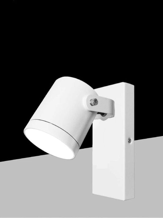 APPLIQUE A PARETE FARETTO ORIENTABILE ATTACCO GU10 LAMPADA X MURO ESTERNO BIANCO