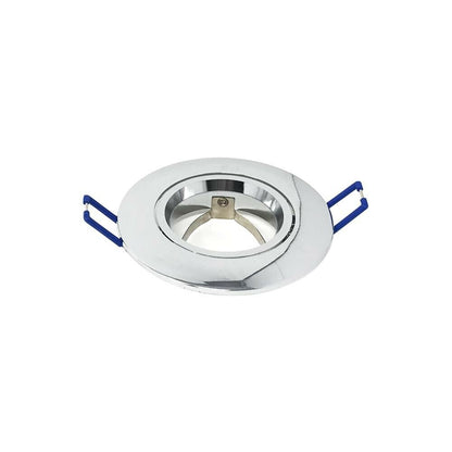 PORTA FARETTO DA INCASSO TONDO SUPPORTO PORTAFARETTO CONTROSOFFITTO P12 ARGENTO