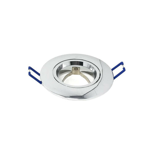PORTA FARETTO DA INCASSO TONDO SUPPORTO PORTAFARETTO CONTROSOFFITTO P12 ARGENTO