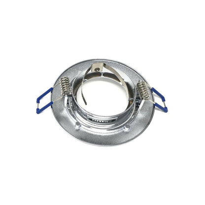 PORTA FARETTO DA INCASSO TONDO SUPPORTO PORTAFARETTO CONTROSOFFITTO P12 ARGENTO