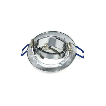 PORTA FARETTO DA INCASSO TONDO SUPPORTO PORTAFARETTO CONTROSOFFITTO P12 ARGENTO
