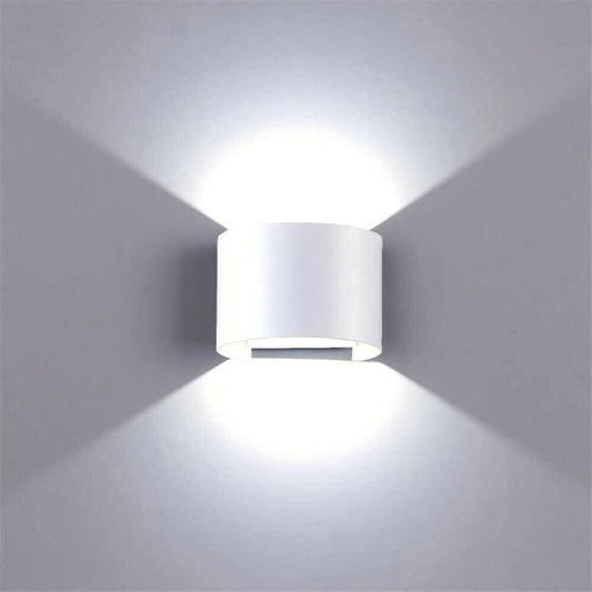 APPLIQUE A PARETE 28 LED 12 W FARETTO LUCE BIANCA 6500K INTERNO ESTERNO ES44-BF