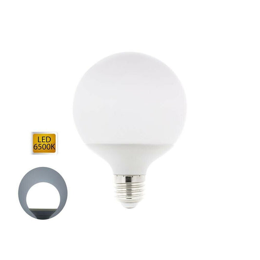 LAMPADINA LED 12 WATT ATTACCO E27 GLOBO SFERA LUCE BIANCA 6500K