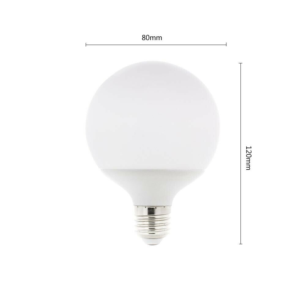LAMPADINA LED 12 WATT ATTACCO E27 GLOBO SFERA LUCE BIANCA 6500K