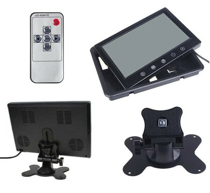 MONITOR LCD 10" PER TELECAMERA RETROMARCIA AUTO AV1 AV2  LED TOUCH