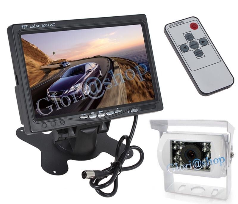KIT MONITOR 7" LCD TELECAMERA 18 LED . RETROMARCIA AUTO CAMERA CCD RETROCAMERA