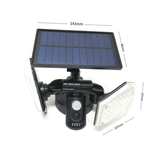 FARETTO 78 LED PANNELLO SOLARE FARO 30 W SENSORE RILEVA MOVIMENTO CREPUSCOLARE