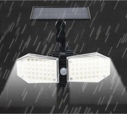 FARETTO 78 LED PANNELLO SOLARE FARO 30 W SENSORE RILEVA MOVIMENTO CREPUSCOLARE