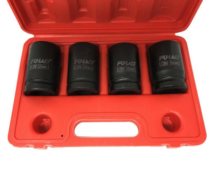 KIT 4 BUSSOLE AD IMPATTO PER AVVITATORE PNEUMATICO DA 1” BOCCOLE 32 33 34 36 MM